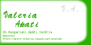 valeria apati business card